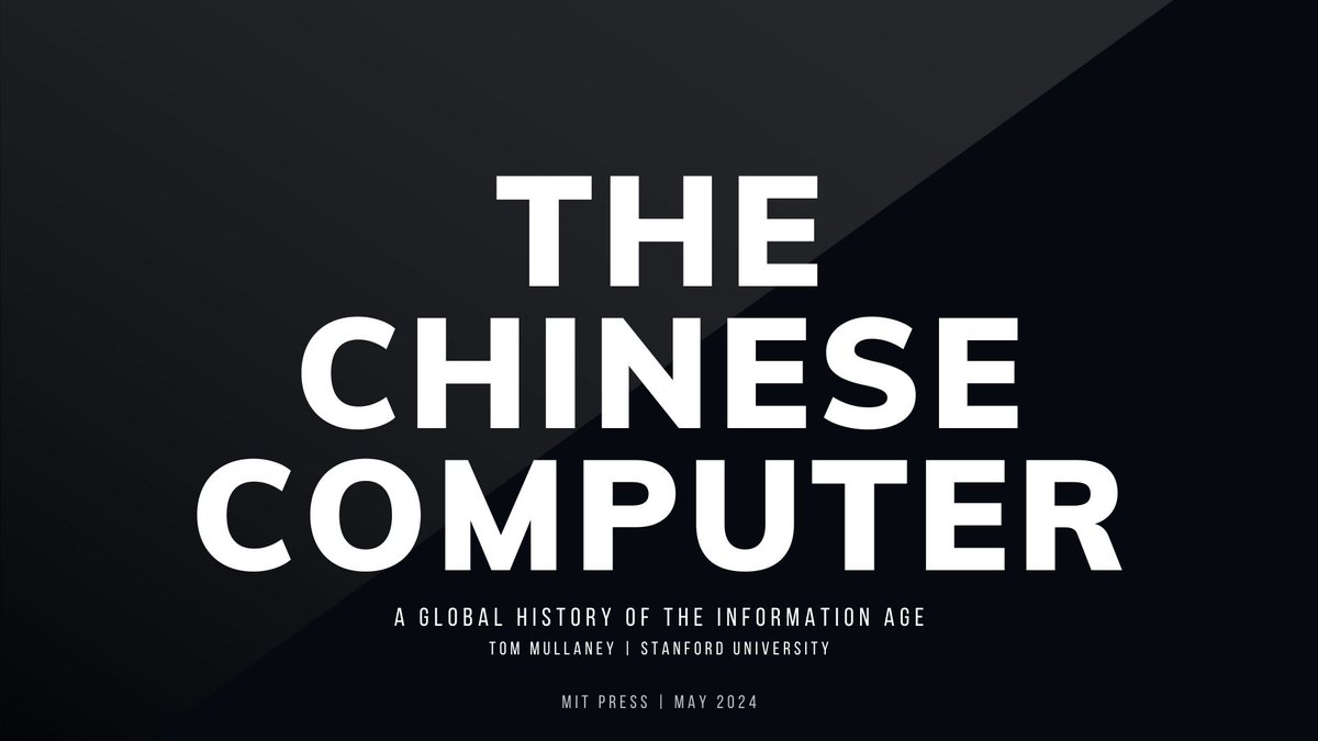 It's time to start booking a 2024-5 book + festival tour for The Chinese Computer: A Global History of the Information Age, coming out w/ <a href="/mitpress/">The MIT Press @mitpress.bsky.social</a> 

I need your help! (thread) /1

cc <a href="/ComputerSociety/">IEEE Computer Society</a> <a href="/litfest_hk/">Hong Kong International Literary Festival</a> <a href="/i18n_mug/">IMUG</a>