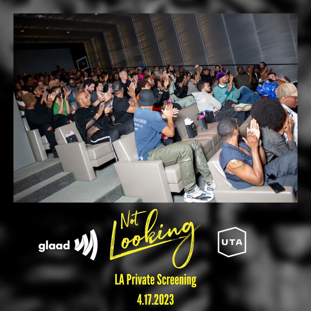 notlooking_ts's tweet photo. LA Private Screening in Partnership w/ @glaad &amp; @unitedtalent - 4.17.2023
#NotLooking #ShareBlackStories https://t.co/hqGW0mHtvd