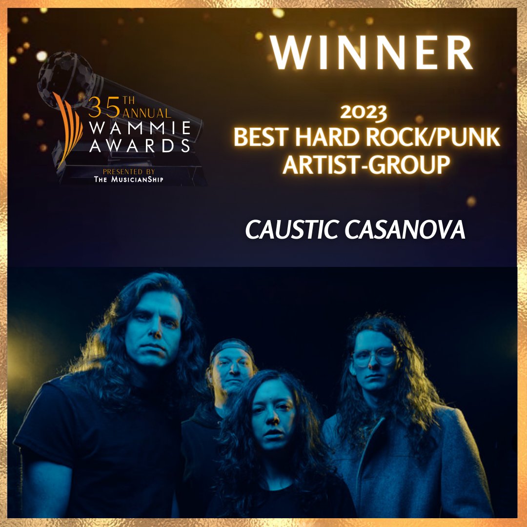 Caustic Casanova (@causticcasanova) on Twitter photo A few weeks ago we won 2023 Best Hard Rock / Punk Artist at the 35th Annual Washington Area Music Awards (<a href="/wammiesdc/">The Wammie Awards</a> presented by <a href="/TheMusicianShip/">The MusicianShip</a>). It's an incredible honor and we're so thankful to receive acclaim from the DC music community1 A few weeks ago we won 2023 Best Hard Rock / Punk Artist at the 35th Annual Washington Area Music Awards (<a href="/wammiesdc/">The Wammie Awards</a> presented by <a href="/TheMusicianShip/">The MusicianShip</a>). It's an incredible honor and we're so thankful to receive acclaim from the DC music community1