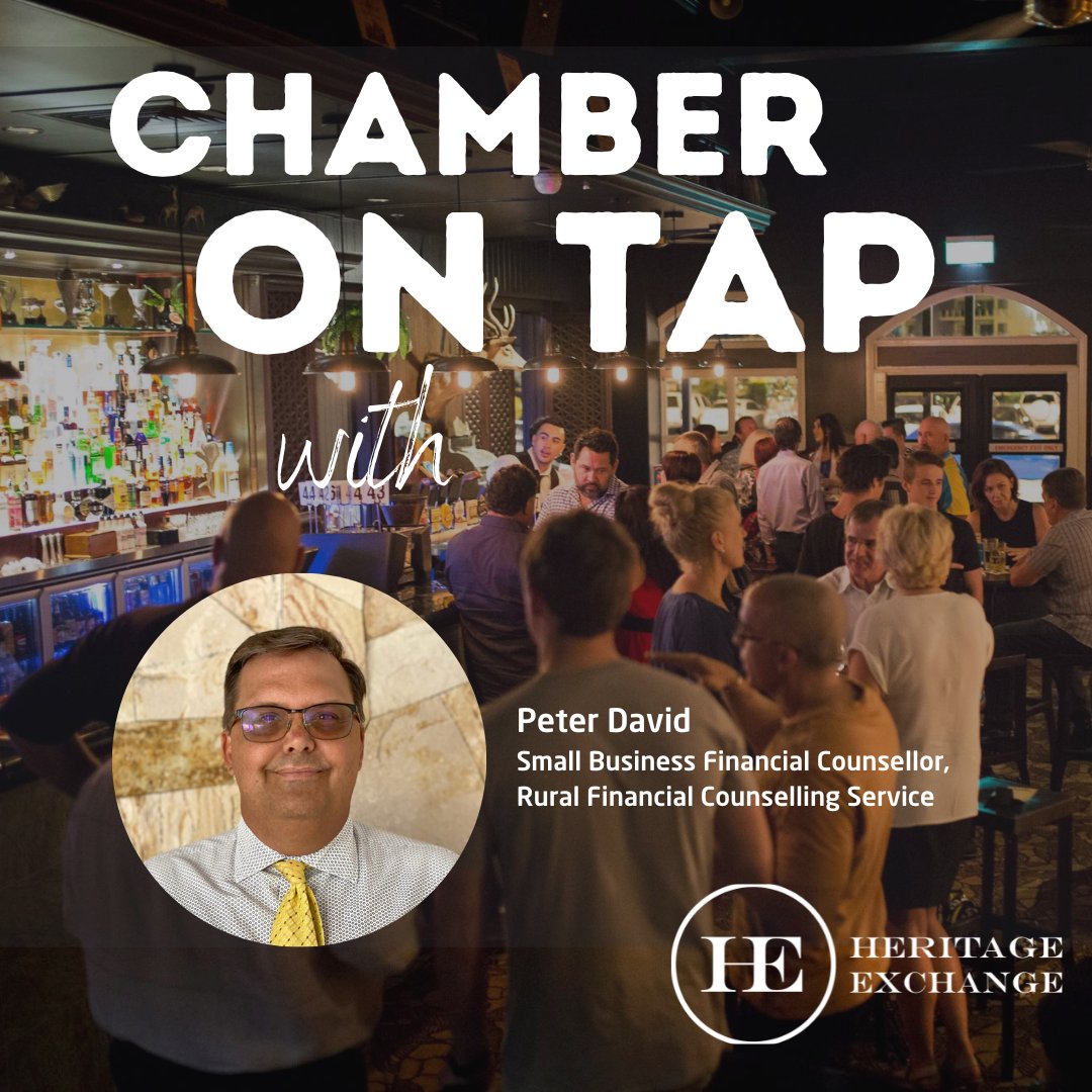 May is small business month.  

On Thursday May 4 brings us Chamber on Tap with Business Finance Coach - Peter David at Heritage Exchange. 
See below and get your tickets now.  👇bit.ly/3KPtD3w

#maythe4bewithyou #chamberontap @financialcounsellor
