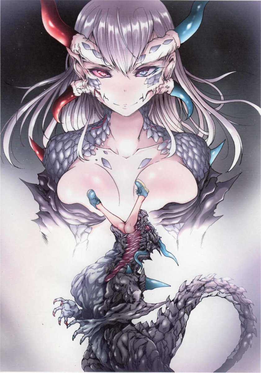 LustfulUrDragon's tweet photo. "Come on mortals~ show your ruler those juicy meat sticks on your fleshy body's~" she said as her eons of pent up lust are flowing out through her mouth #NSFWRP #AnyRp #MVRP #MTGRP #LewdRp https://t.co/eh7YjQCYNP