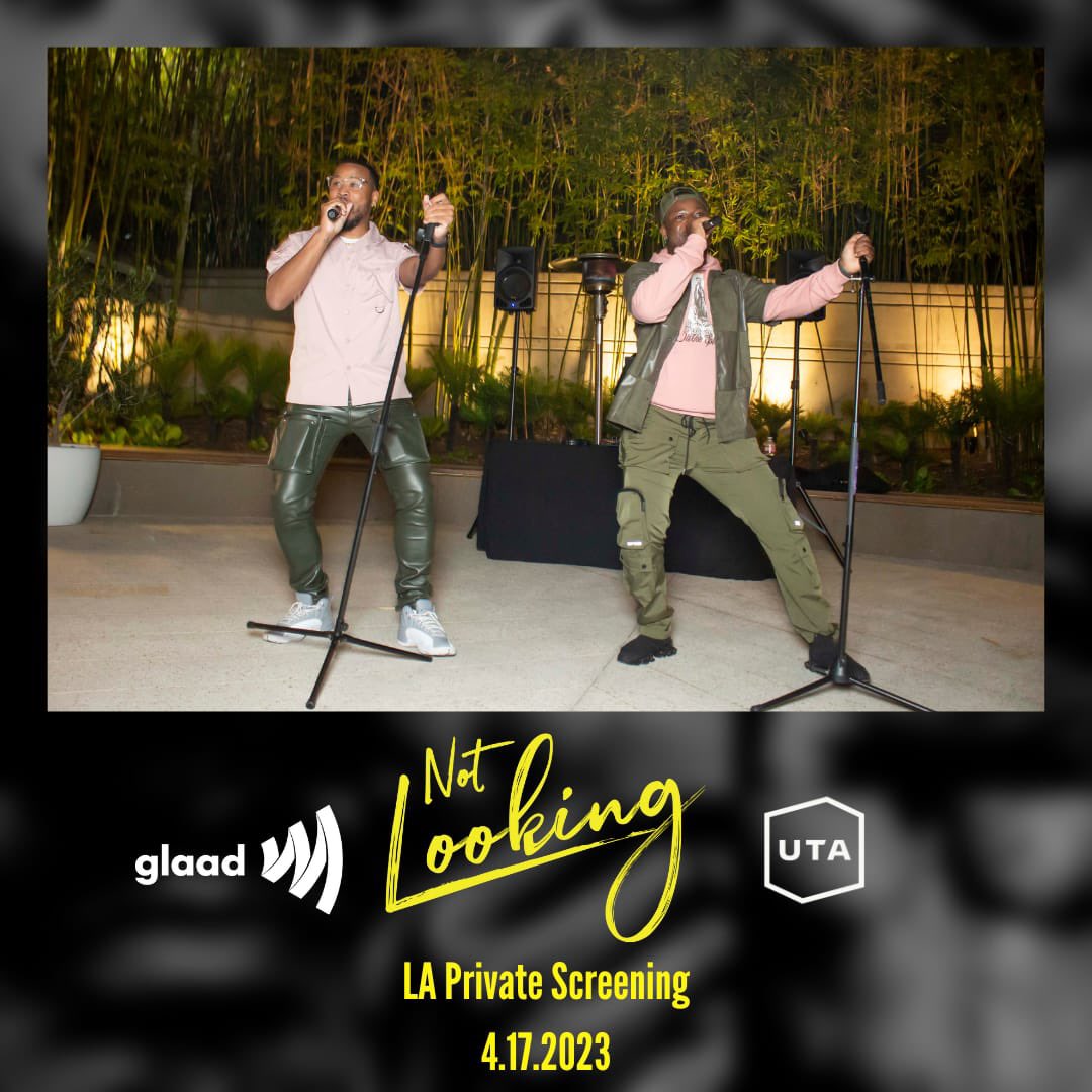 notlooking_ts's tweet photo. LA Private Screening in Partnership w/ @glaad &amp; @unitedtalent - 4.17.2023
#NotLooking #ShareBlackStories https://t.co/fWfYLQudg8