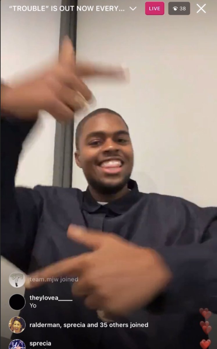 MJWfan's tweet photo. MJW went LIVE on ig promoting his amazing new song “trouble.” - you deserve all the hearts tonight @MichaelJWoodard We love you always! 🥰❤️ #teamtrouble https://t.co/6NHouWY4Kp