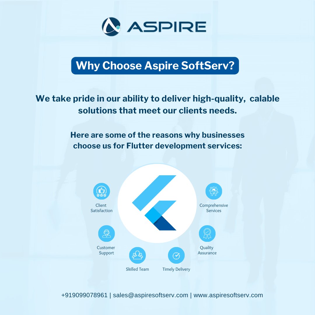 aspiresoftserv's tweet image. Looking for a reliable flutter app development company to scale your business?
Email: sales@aspiresoftserv.com
Contact: +919099078961
#flutterdevelopment #flutterdevelopmentservices #flutterdevelopmentcompany #aspiresoftserv #flutterappdevelopment #flutterapp