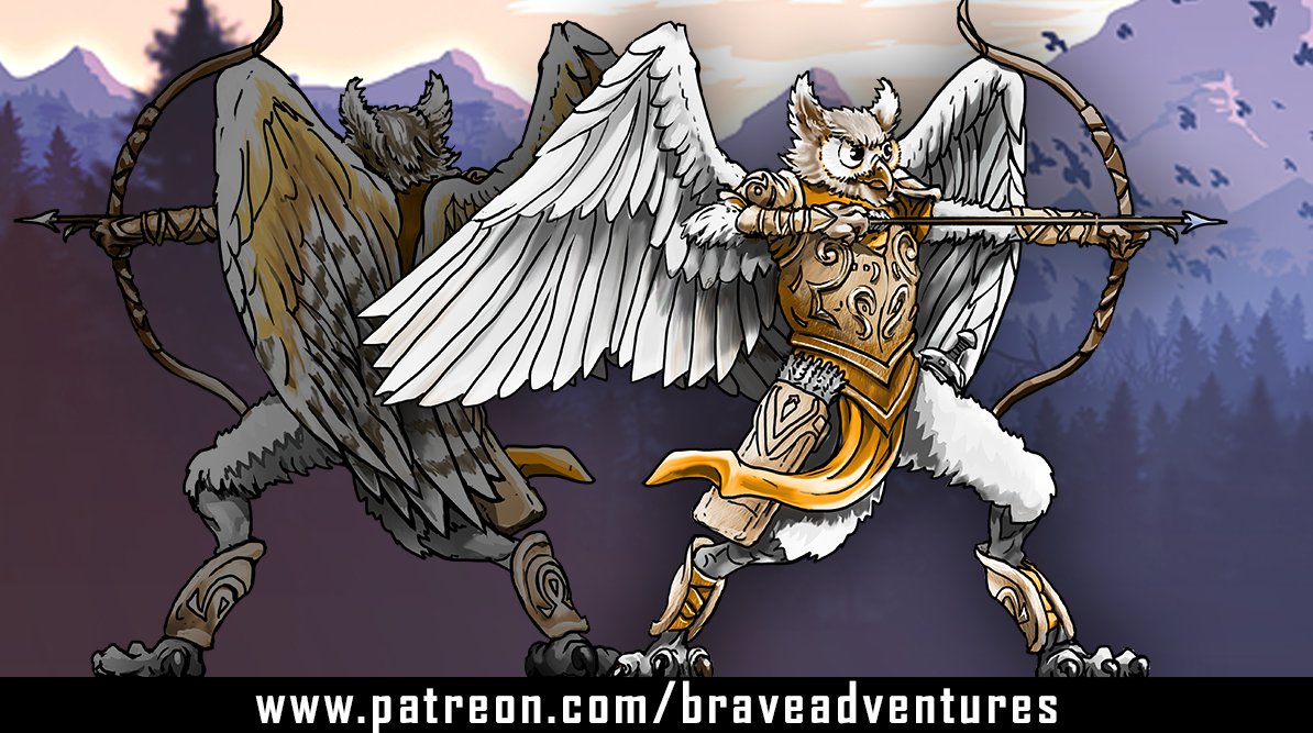 BraveAdventure5's tweet photo. A while ago we held a Twitter contest to make a paper miniature based on someone's original character. Pontus did an amazing job, and now you can add an Owlfolk Ranger to your games too! For FREE!

Link: https://t.co/eZiVLrHSbV

#braveadventures #paperminis #DTRPG #FREE https://t.co/CnUxBZvRpv