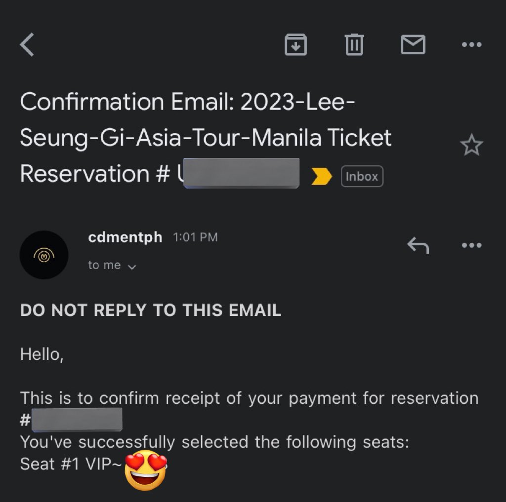 chara__lee's tweet photo. secured my ticket while walking around greenhills 😂 see you soon, Seunggi yah! 💚 https://t.co/4MhaEcM8Rw