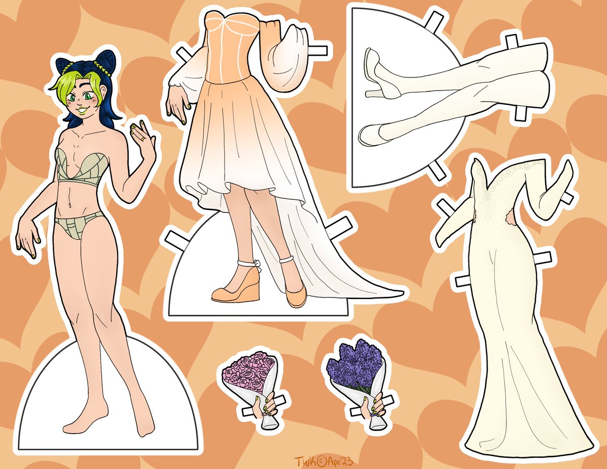 TidalWaveKitty's tweet photo. Hey this is my paper doll design for @TWW_Zine ! I was so honored to be part of this project and to splurge and draw Irene in so many cute dresses. If you happen to make one, please send pics!! https://t.co/xcPj0sGQZS