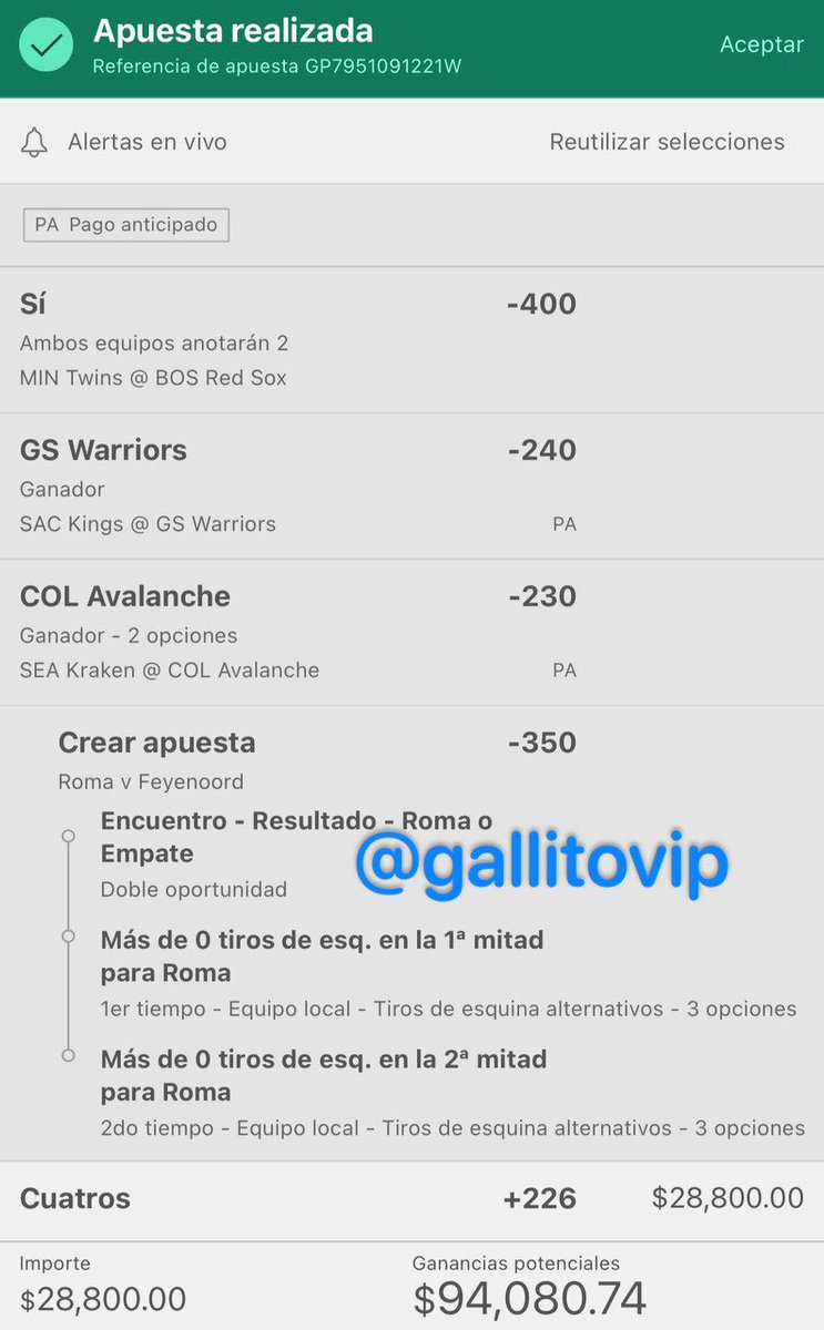 LLEGO EL REY DE LA LMB 🫡🇲🇽⚾️

PRIMER PARTIDO DE LA TEMPORADA +100,000 PESOS 🚀

PARLEY INCLUIDO +98,000🤑

VOY A REGALAR 10,000 ENTRE LOS RT  Y ❤️ A ESTE TWEET Y 2 MEMBRESÍAS

TE INTERESA EL MEJOR GRUPO MANDAME MENSAJE👇🏻

wa.link/z6diw8