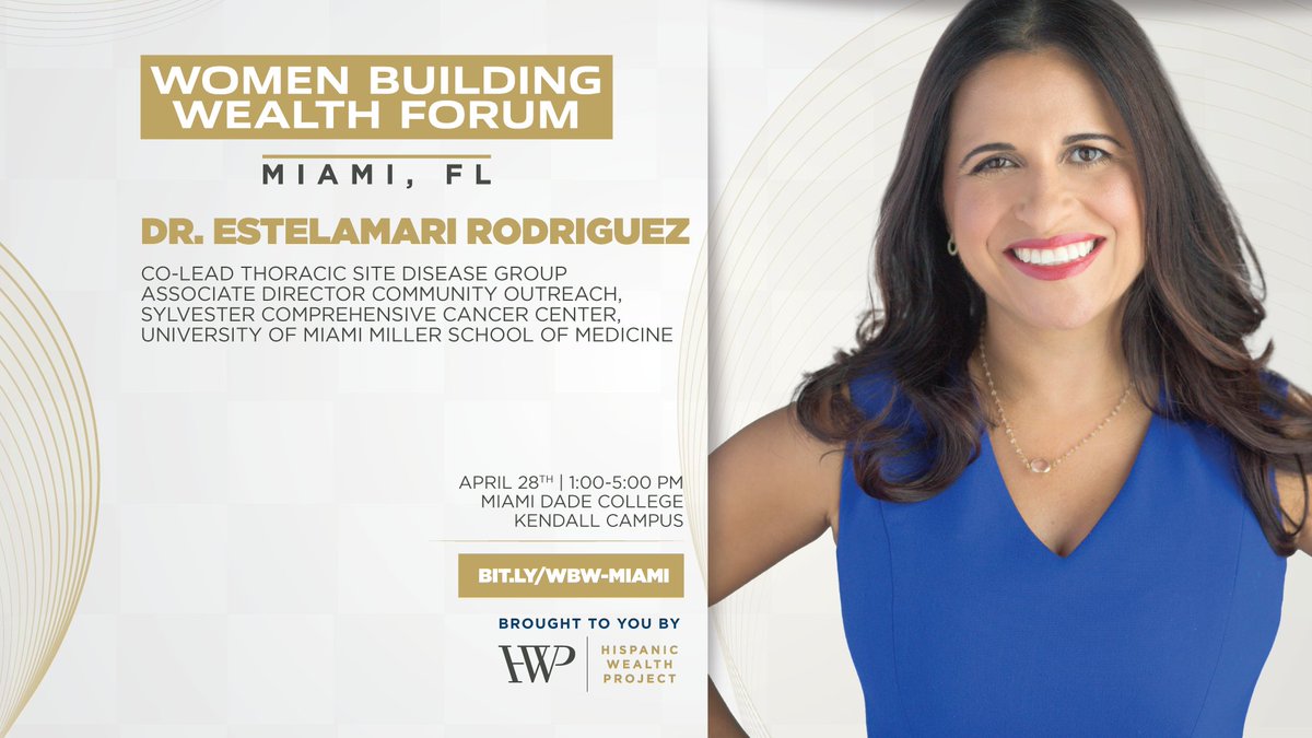 Latinamd's tweet photo. Delighted to join the #HispanicWealthProject Women Building Wealth Forum @MDCollege to close the wage gap among Latinas.  I will be giving a Masterclass on my favorite topic: How to Find Mentors & Sponsors to Take Your Career to the Next Level.

📆April 28th , 1-5PM, Free Registration
  
👉Register now at https://t.co/4PG5Bvkzmt

#latinapower #mentorship #sponsorship #leadershipskills #womensupportingwomen
