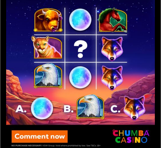 orionstarsgames's tweet image. 🤩COMPETITION TIME 🤩

Want to win 1 of 100 30 FREE SC prizes from Cosmoslotsvip.com? Complete the puzzle! Is it A, B or C? 🤔
Comment the correct answer below, plus use #CosmoSlotsVIP Giveaway in your comment to be eligible.