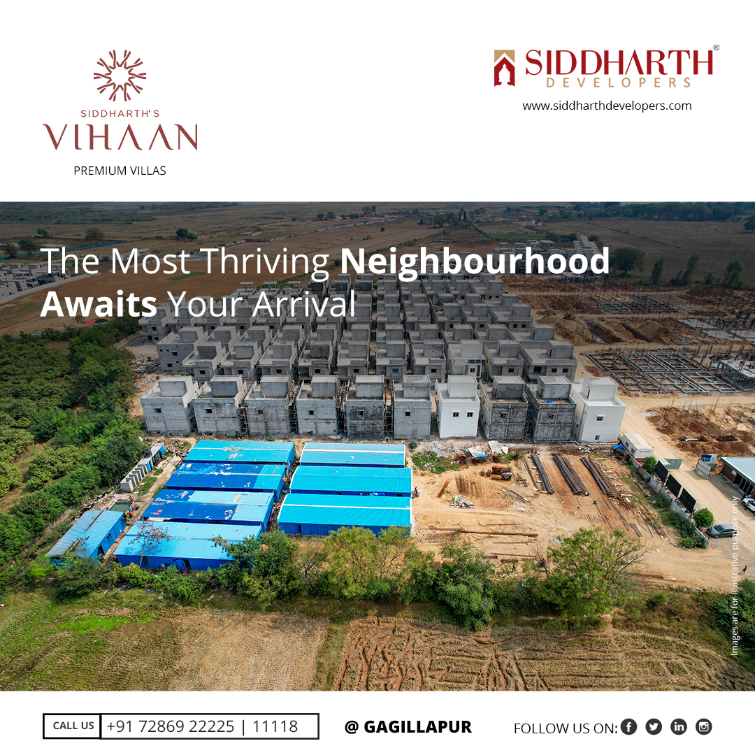 siddharthdevhyd's tweet photo. Siddharth’s Vihaan is a luxurious neighbourhood crafted with amenities that elevate your way of living. Located in the most thriving neighbourhood, these 3 BHK luxury villas await your arrival. 

For More Details Call: +91 72869 22225 / 11118

#SiddharthDevelopers #Vihaan https://t.co/GeZmvv4ae6