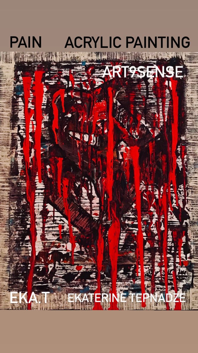 Pain 
acrylic painting on canvas 
Art9sense Eka.T 
#you #art #love