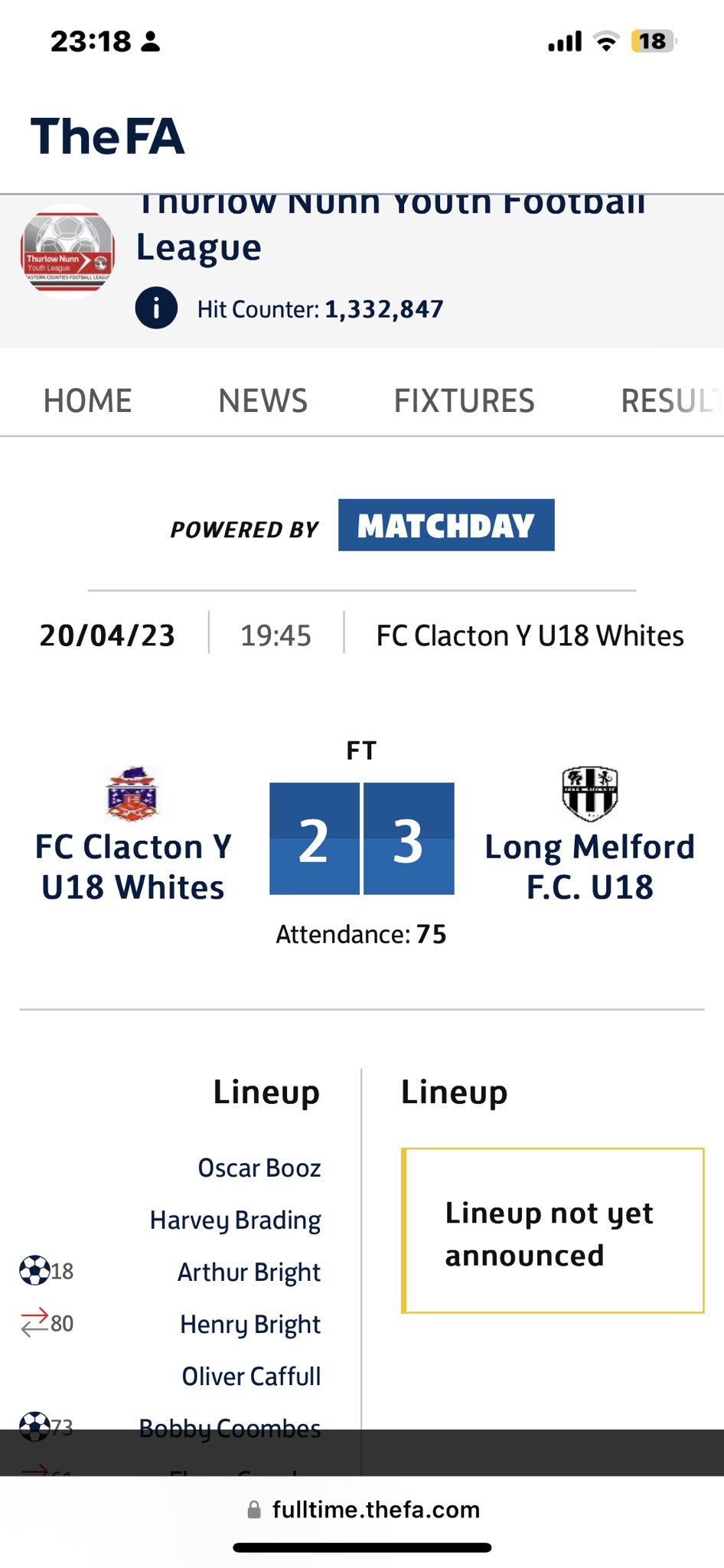 Long Melford FC on Twitter "Well done to our Under 18’s last night at