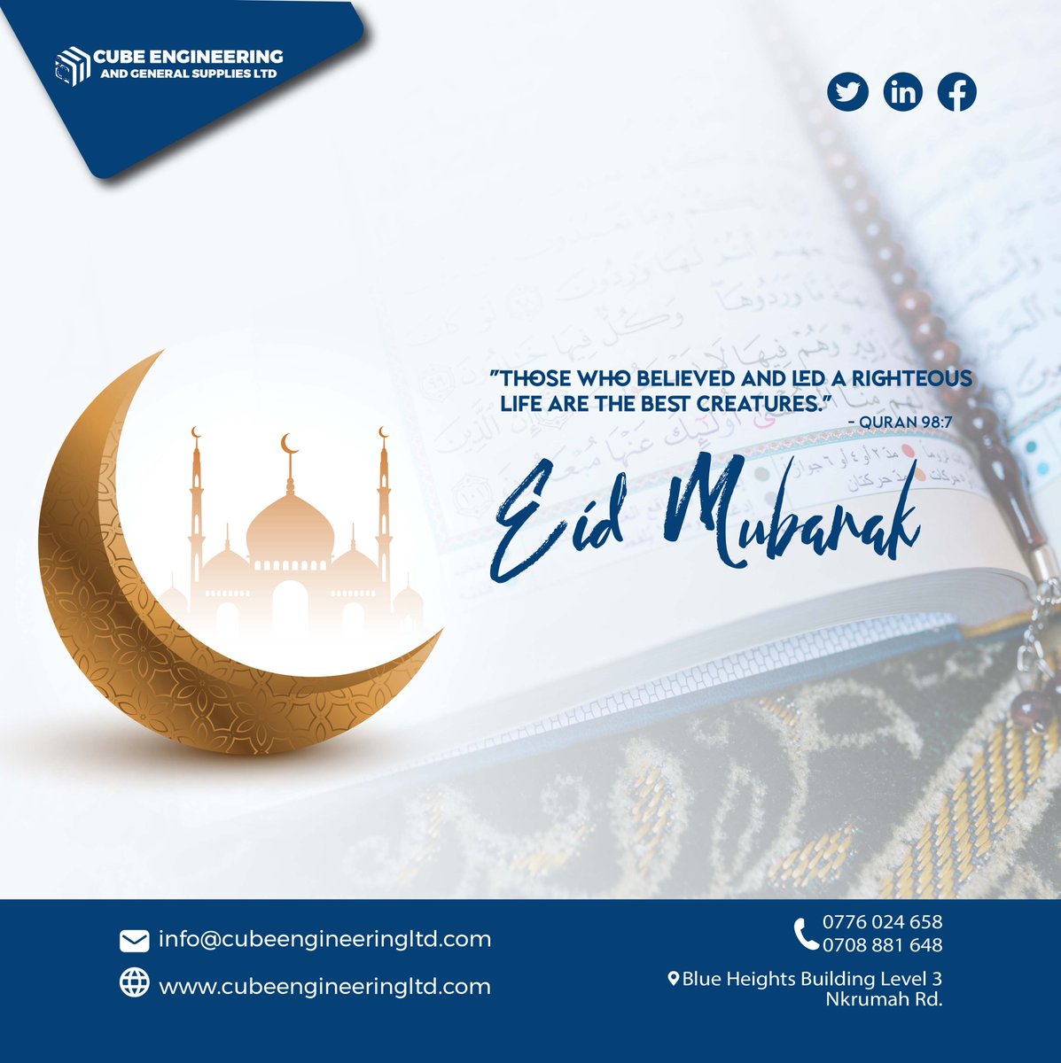 CubeEngineers's tweet photo. Eid Mubarak to the Muslim community
#CubeEngineers https://t.co/qi4ZYxRnCj