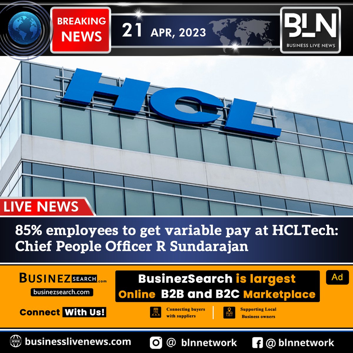 blnnetwork1's tweet photo. Variable pay is a part of employee compensation that depends on the performance.....
Read more : https://t.co/zGRdYuZU2c
#bln #news #blnnetwork #businesslivenews #Variablepay #employee #compensation #performance #company #individual #growth #OperatingMargins #HCLTech https://t.co/3zBCOQoGrz