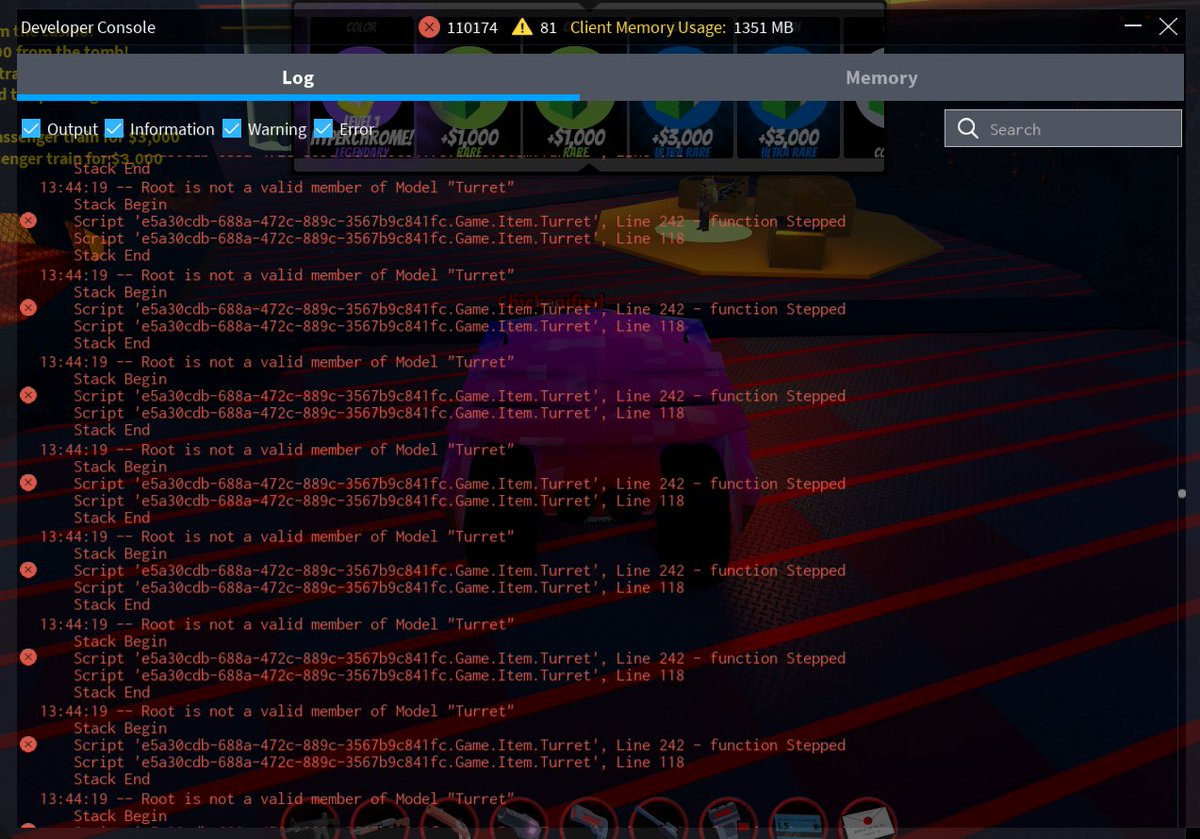 DevMashmello's tweet image. Some errors. @asimo3089 @badccvoid @badimo  First image, was causing some absolute horrific server lag.