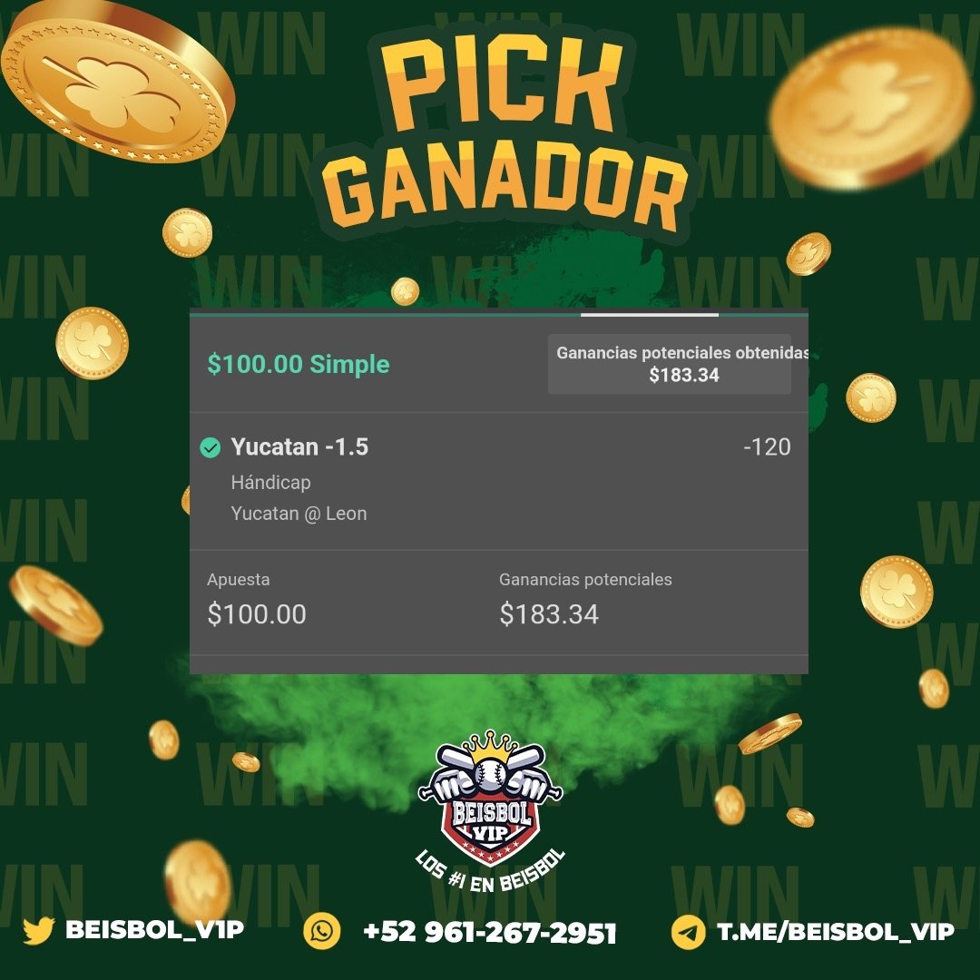 Beisbol_VIP's tweet image. Se ganó la primera del inicio de la #LMB vamooos ✅💰💚