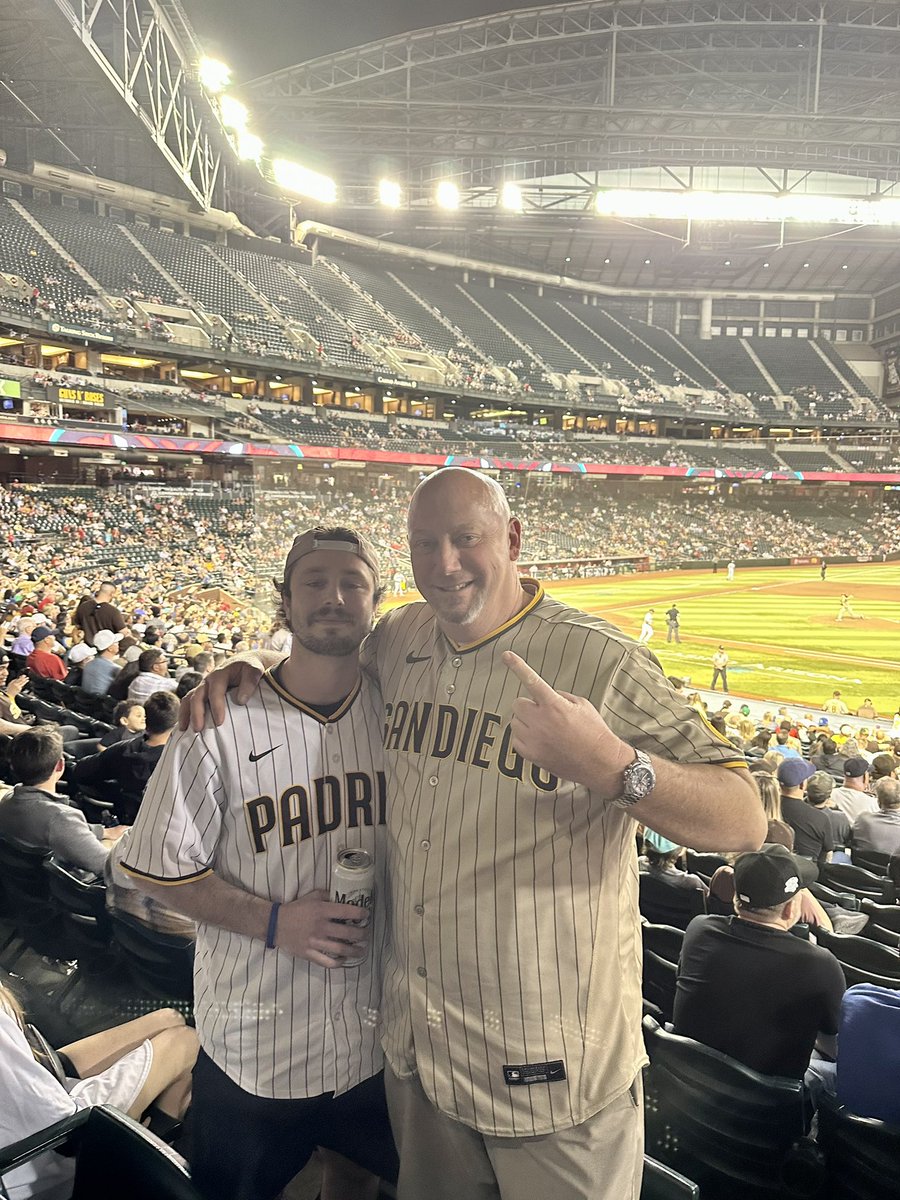 pukdaddy's tweet photo. Flew to Arizona to meet my son and watch our @Padres win baby!!! LFGSD!! https://t.co/wPDkdthqD8