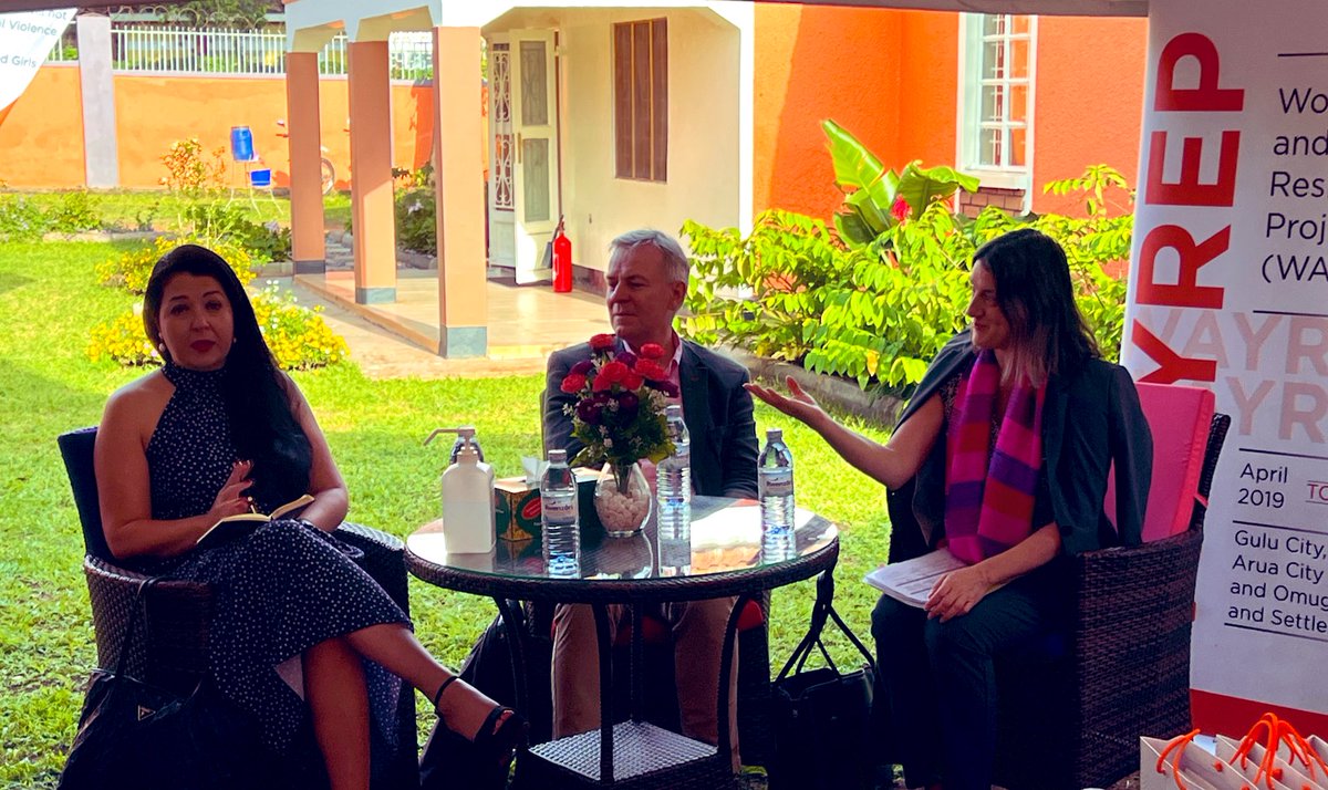 CAREUganda's tweet photo. The Managing Director @AustrianDev @FriedrichStift visiting CARE’s #WAYREP in Gulu City. WAYREP is 
among the 17 projects funded by ADA in Uganda. Dr Stift is in the company of @KremserRoswitha and Dr Katja from @AustrianDev in Uganda @gabazira @norah_namono https://t.co/S0k1kQzFHZ