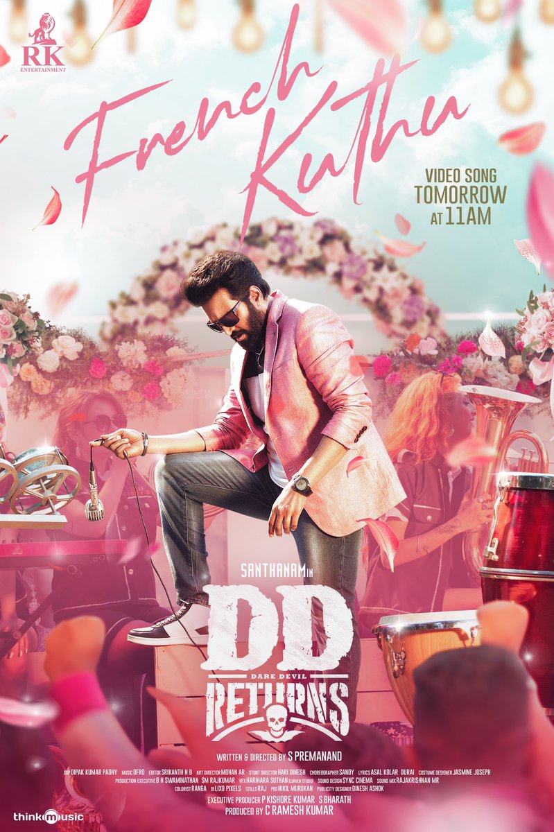 Think Music (@thinkmusicindia) on Twitter photo Bonjour boys and girls it’s time for #FrenchKuthu !! 🥁♥️🎶
First single from #DDReturns from tomorrow 11AM!
An <a href="/ofrooooo/">ofRo</a> musical 🎶
🤩 <a href="/iamsanthanam/">Santhanam</a> <a href="/Surbhiactress/">Surbhi</a>
<a href="/iampremanand/">premanand</a> <a href="/RKEntrtainment/">RK Entertainment</a>
<a href="/dopdeepakpadhy/">deepak kumar padhy</a> <a href="/dineshashok_13/">Dinesh_ashok</a> <a href="/onlynikil/">Nikil Murukan</a> Bonjour boys and girls it’s time for #FrenchKuthu !! 🥁♥️🎶
First single from #DDReturns from tomorrow 11AM!
An <a href="/ofrooooo/">ofRo</a> musical 🎶
🤩 <a href="/iamsanthanam/">Santhanam</a> <a href="/Surbhiactress/">Surbhi</a>
<a href="/iampremanand/">premanand</a> <a href="/RKEntrtainment/">RK Entertainment</a>
<a href="/dopdeepakpadhy/">deepak kumar padhy</a> <a href="/dineshashok_13/">Dinesh_ashok</a> <a href="/onlynikil/">Nikil Murukan</a>