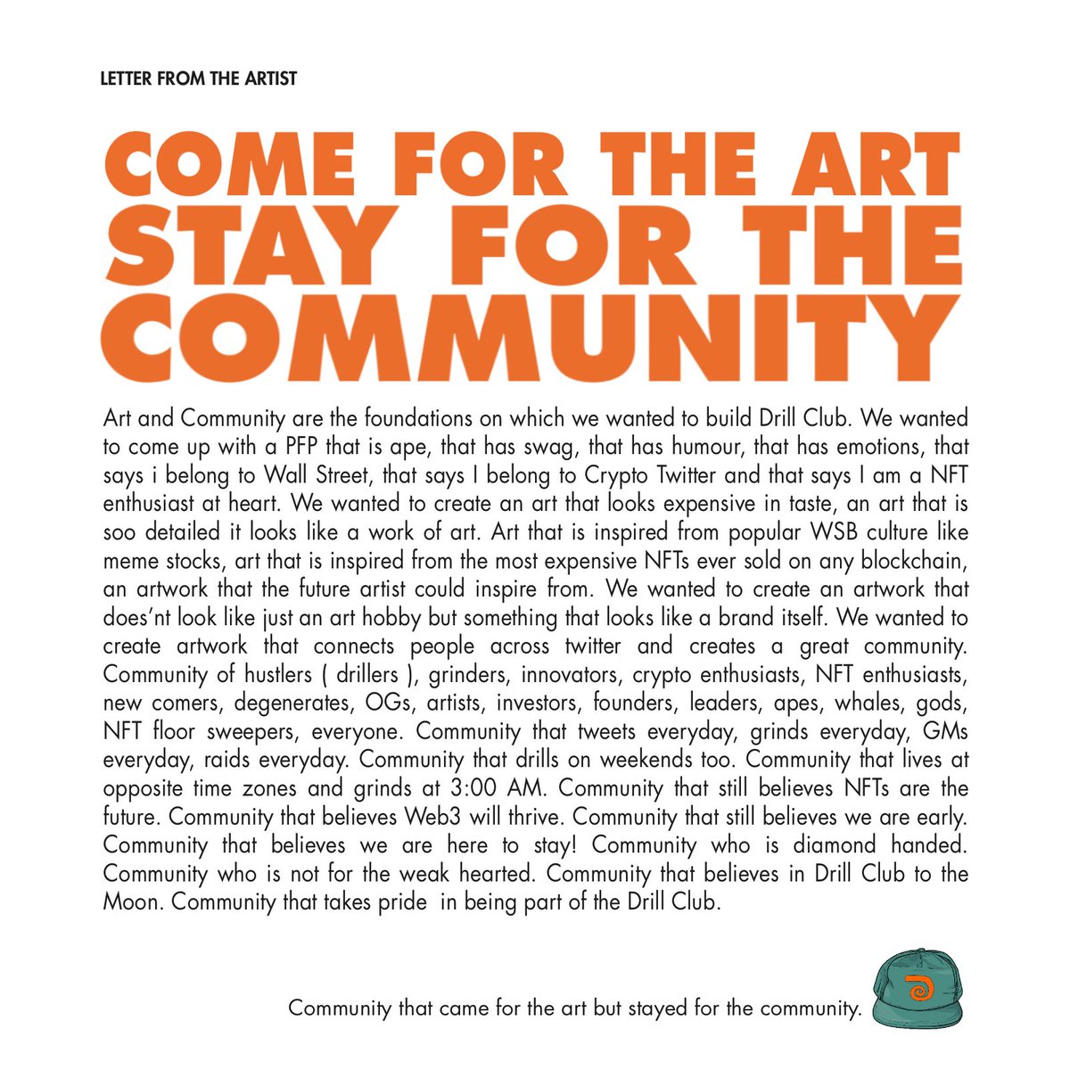 In the next 10 days, <a href="/DrillClubNFT/">DRILL CLUB</a> will reveal 10 important decisions made during our art journey. Stay tuned as we take you behind the scenes of our creative process !
