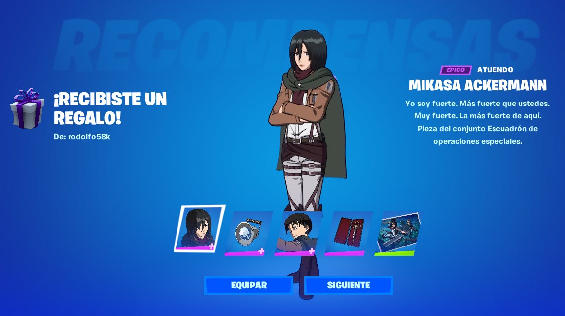G4Azul's tweet photo. I just received the prize for my first giveaway 🥳, thanks to @ImRodoAlv , now I can match skins with my bf and my best friend☺️. #CodeImRodoAlv https://t.co/JrNZNCDokm
