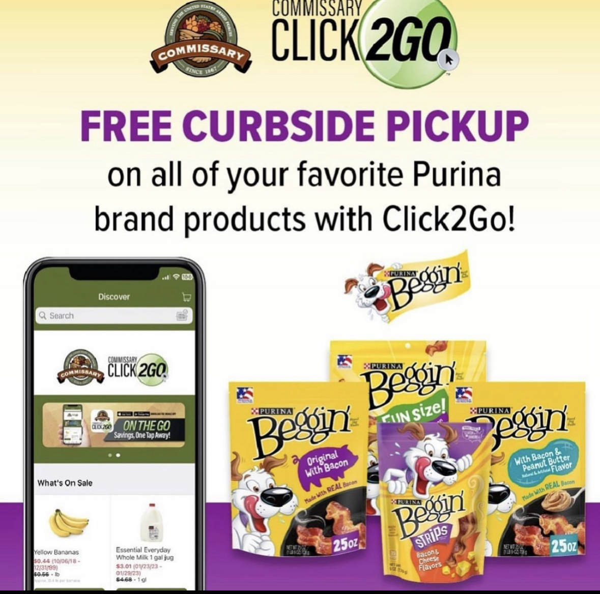 mymilitarypets's tweet photo. Forgot to pickup dog ๐ถ or cat ๐ฑ food? Donโt worry the Commissary has you covered! ๐พ
Save some time and you Click2Go next time you are shopping ๐ at your local commissary! You can even pickup your favorite Purina brands from there for your fur baby!
#milso #mlitary https://t.co/xJrZbmJ90t