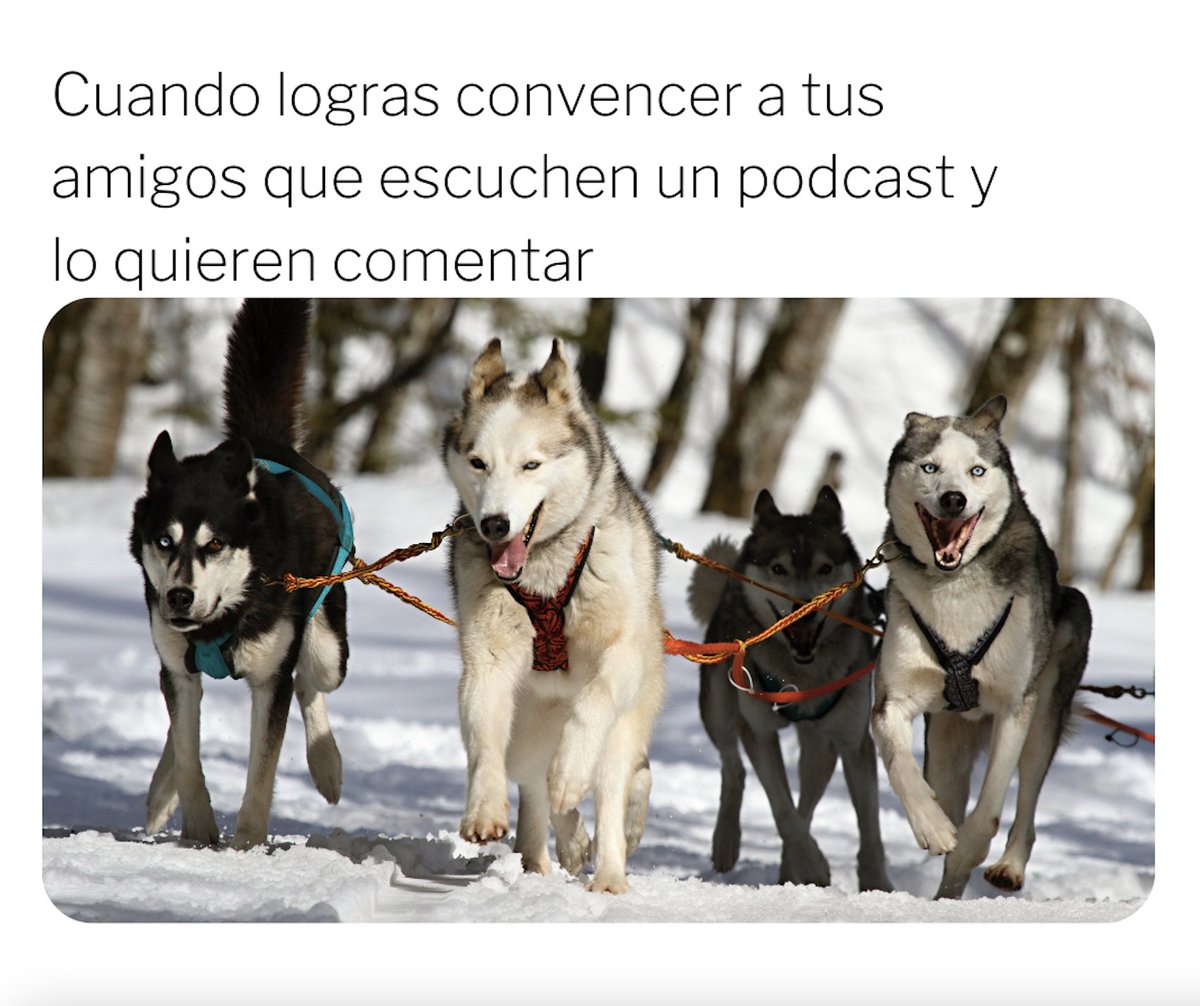 GenuinaMedia's tweet photo. Etiquen a ese amigo que se la pasa recomendando podcasts 🤣
#Podcasts #podcastsespañol #Spotify #Applepodcast #meme #podcasteros https://t.co/yoIZPF6MV5