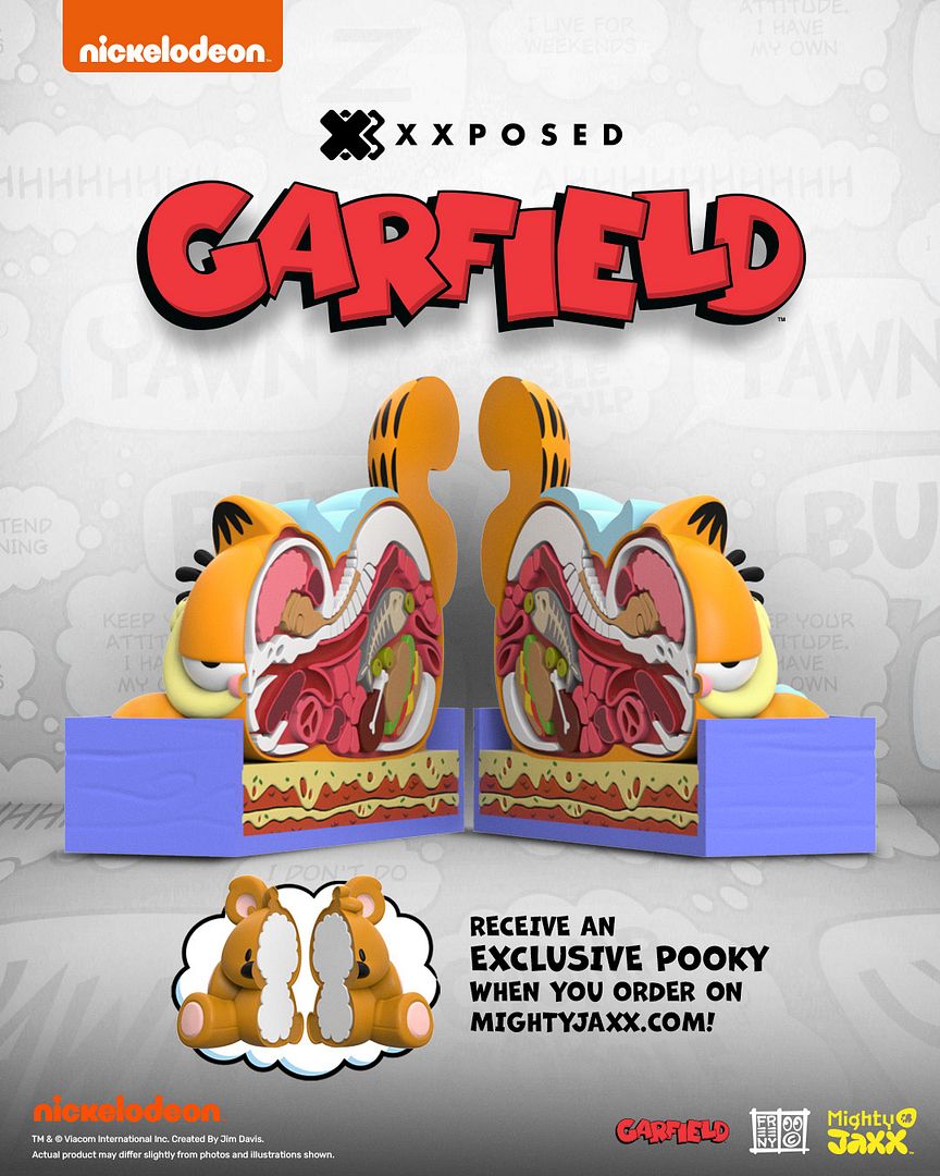 spankystokes's tweet photo. New from Mighty Jaxx: XXPOSED Garfield by Jason Freeny! https://t.co/3Gx1hn6Dp3 #Anatomy #Cartoon #cat #Featured #JasonFreeny https://t.co/6HDgbhOOe4