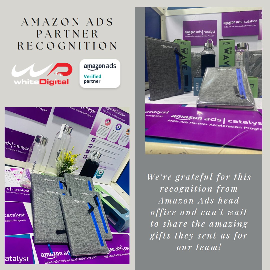 whiteDigitalIn's tweet photo. We're humbled and grateful to receive recognition from Amazon Ads head office for our team's unwavering commitment to delivering exceptional PPC advertising services on Amazon.😀🧧#amazonverifiedpartner #ppcservices #ppcadvertising #amazonad #amazonadvertising #recognitionawards https://t.co/2N3vdhxRZy