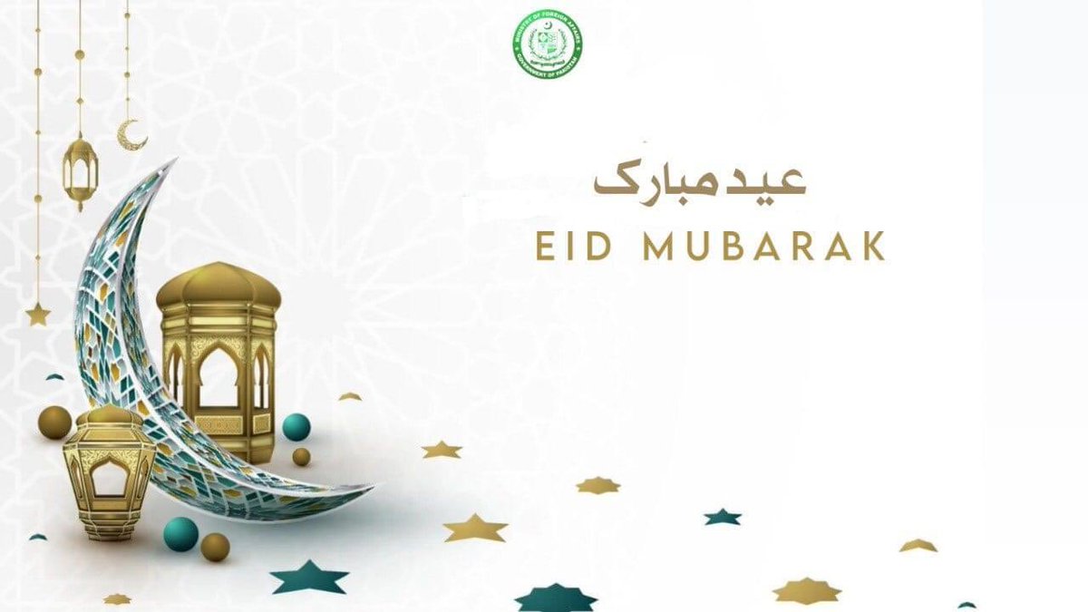 PakistaninUK's tweet photo. On the blessed occasion of Eid, wishing all British Pakistanis and Muslims the world over peace &amp; prosperity. May your supplications be accepted and rewards of Ramadan enrich your lives with happiness &amp; contentment!

-HE Moazzam Ahmad Khan https://t.co/ZRT3qPRCu1