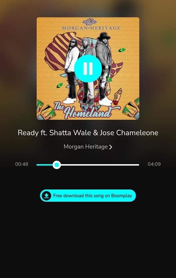 Out now 🇯🇲🇬🇭🌎 @grampsmorgan ft @shattawalegh & @josechameleone-i #Ready off #TheHomeland album run the numbers !!

boomplay.com/share/music/11…