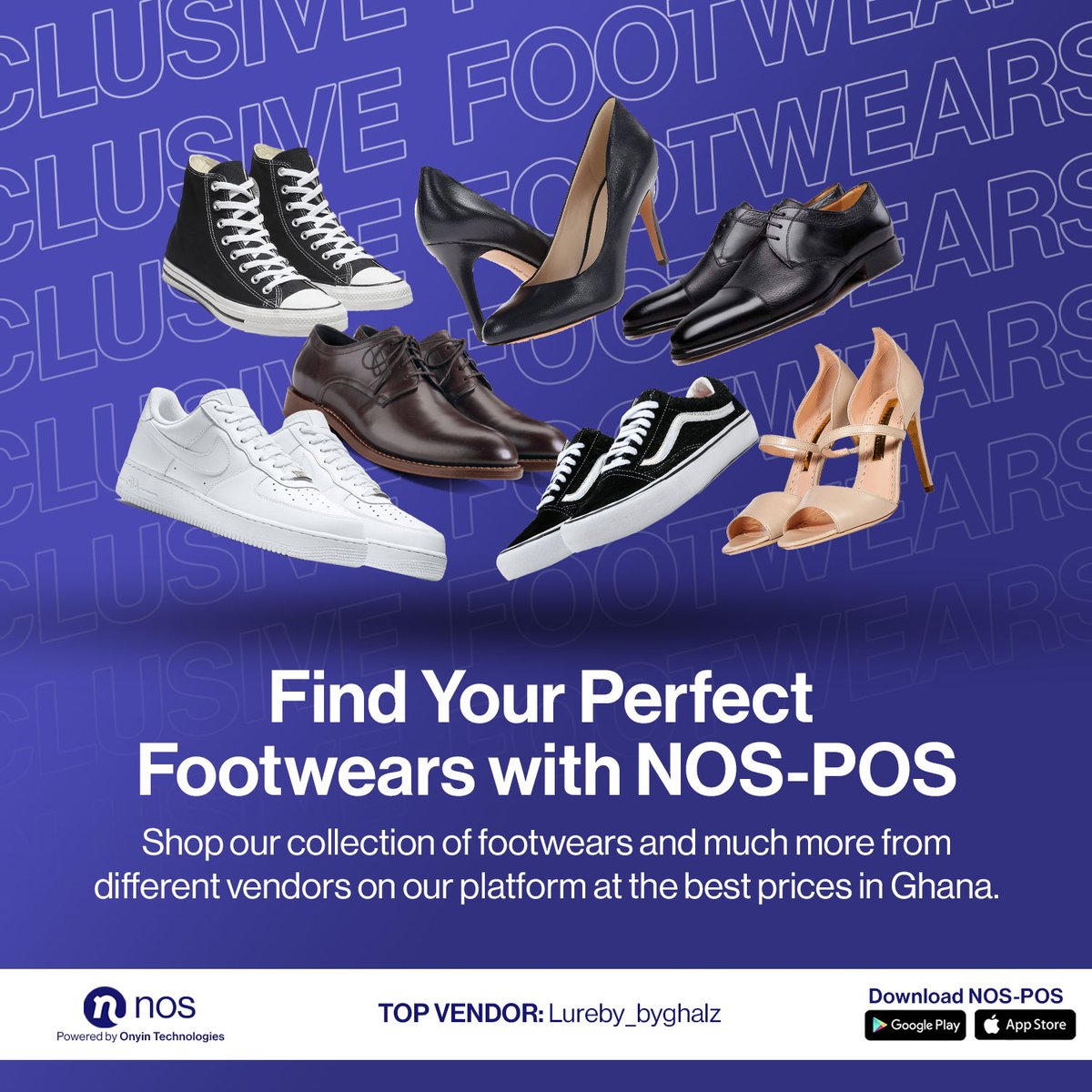 Nos_app's tweet photo. 👞 Say hello to your new shoe obsession! 👞 Shop for the latest footwear trends on NOS-POS - the ultimate mobile POS and ecommerce app for all your shoe needs. 🎉 Download the app and step up your style game today! #NOSPOS #MobilePOS #Ecommerce #Footwear #Accra https://t.co/uBqmsWZ0XU
