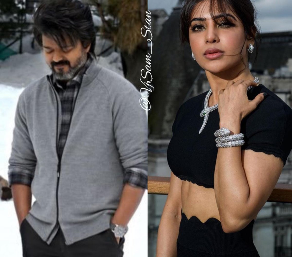 VjSam_Stan's tweet photo. Good Evening  Dears 🤍🫶
@actorvijay #Leo @Samanthaprabhu2 
#Samantha https://t.co/W3ocIKLoOT
