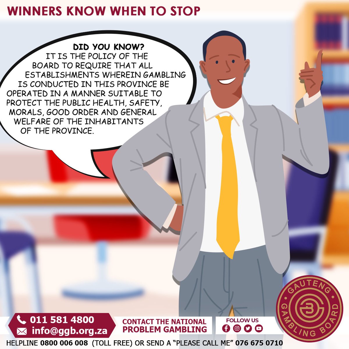Gautenggamblin's tweet photo. #illegalgambling, #gautenggamblingboard, #gamblesafe, #illegalgamblinghurts, #winnersknowwhentostop, #gambling https://t.co/NtpnUsxzkt
