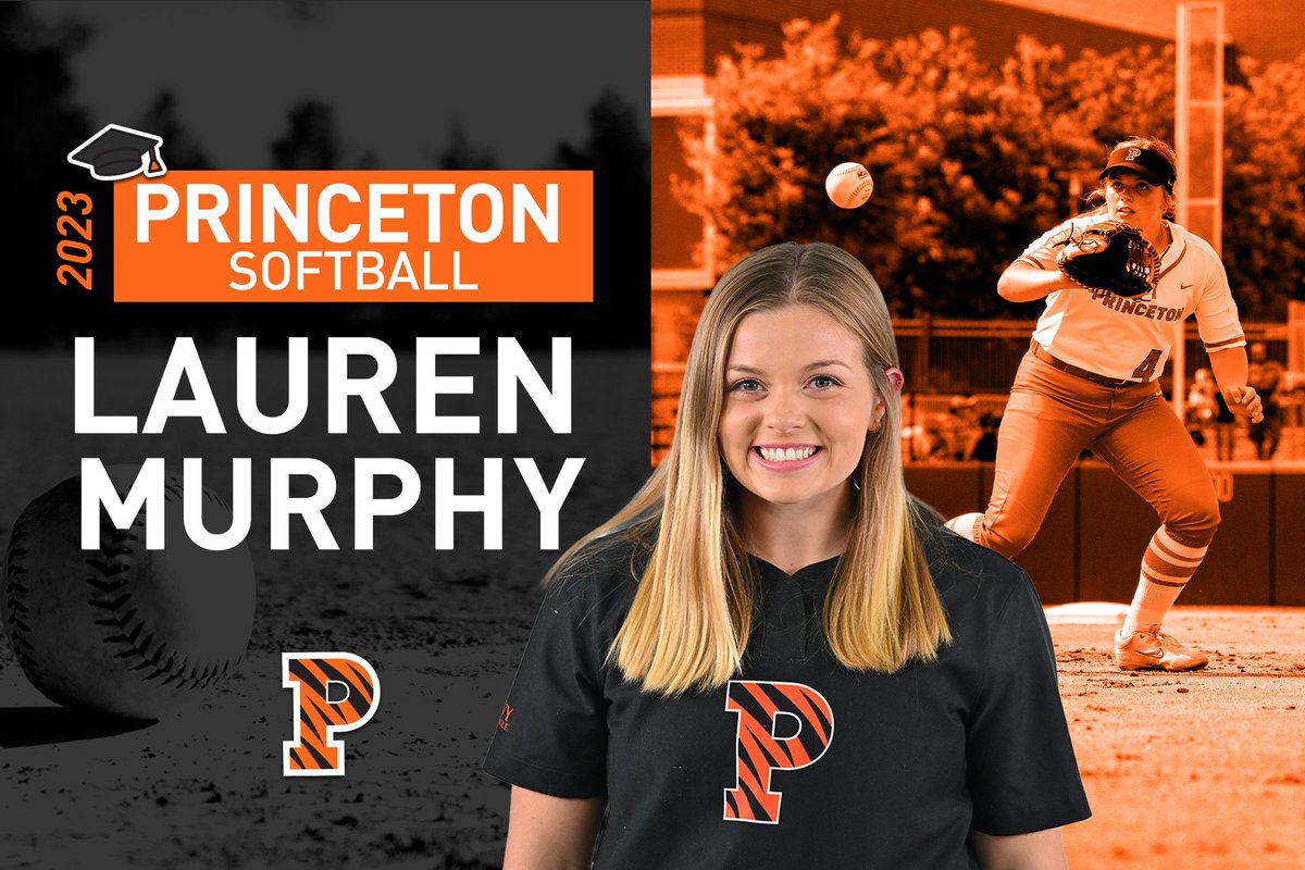 PUSoftball's tweet photo. Lauren Murphy is an architecture major from Richmond, VA. Lo loves to be in the box in big moments and when you test her arm in the outfield. A lighthearted and supportive teammate, we can’t wait to celebrate this Tiger on Saturday. 

We love you, 4! 🧡🖤 https://t.co/8EF9mF2BsI