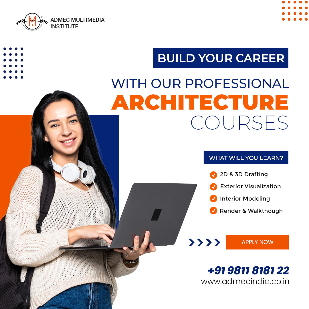 admecinstitute's tweet image. ADMEC multimedia institute in Delhi offers top-notch architecture courses that will equip you with the necessary skills and knowledge to excel in this exciting field. 

Check courses: bit.ly/3LjdTXW

#architecture #architecturecourses #architecturedesign #interiordesign