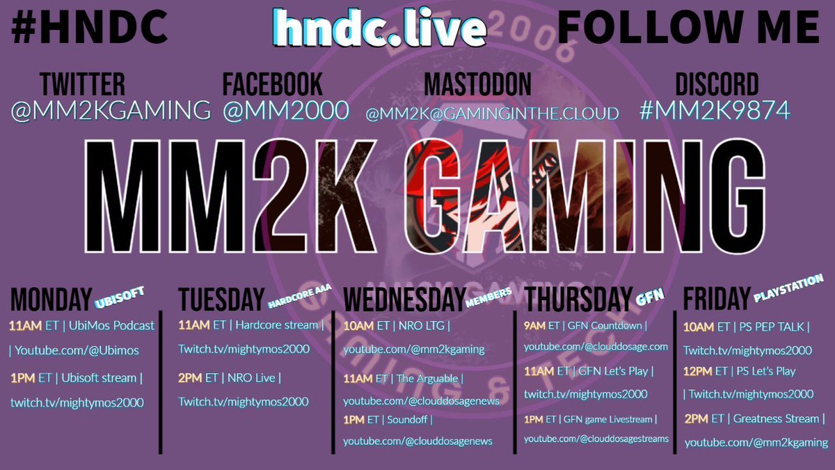MM2K's tweet photo. ๐จ Content Update 4.21.23
Today we have a mashup of #GFNDay & #GreatnessDay
๐ฎ 10AM #NROPodcast: https://t.co/4Jqxik49SJ ๐ช
๐ฎ 12PM #GreatnessStream (Horizon FW): https://t.co/wIRUigEq4c ๐ฉ
๐ฎ 2PM #DeadIsland2 Stream (GFN): https://t.co/s8ugctMw1p ๐ฅ
#MM2KSchedule #videogames https://t.co/iV6mGROR4s