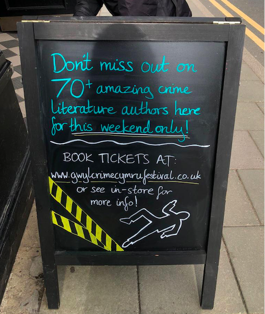 Cymru's first ever in-person international crime fiction festival starts TODAY in Aberystwyth! Tickets are still available - for details pop over here: gwylcrimecymrufestival.co.uk/pif/