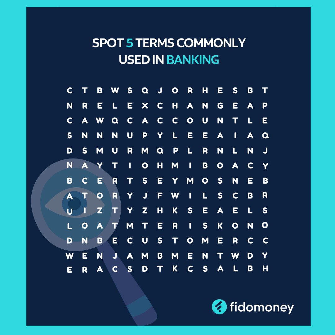 Now for some Friday fun..let's test your eyes for some banking terminology! 🤓
Give us your answers 👇
#banking #terminology #test #fun #weekend #games #crosswords #learning