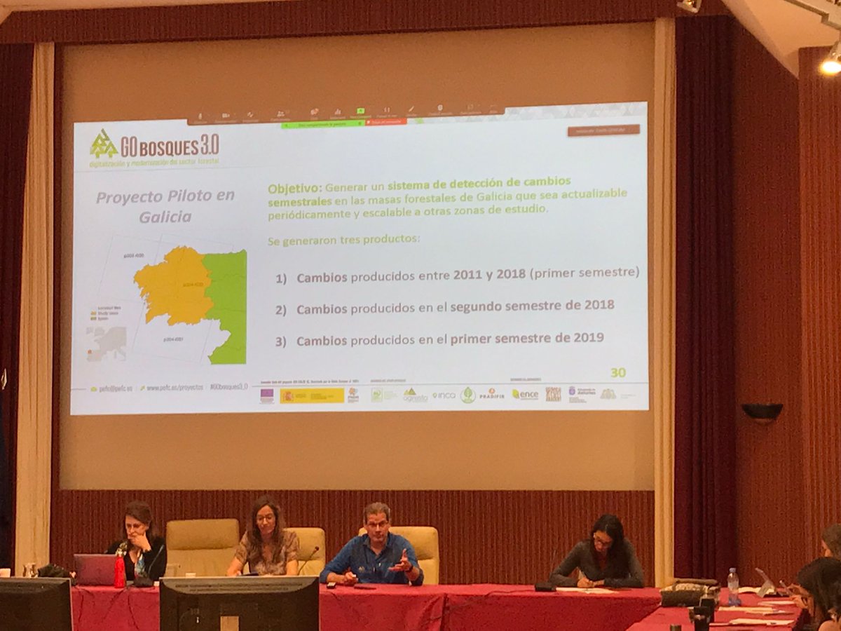 PEFCSpain's tweet photo. Hoy @aranmontes #PEFCEspaña y @quecoak @agrestascoop han presentado el #GoBosques3_0 en el evento “Las nuevas tecnologías aplicadas al conocimiento de los ecosistemas” de @mitecogob como ej. de solución tecnológica, #remotesensing y #AI dirigido a los #ecosistemasforestales https://t.co/CEte3iVDWI