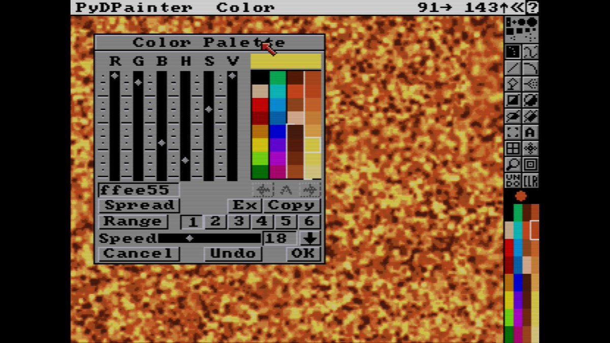 SleuthGames's tweet photo. Passion apprendre à la postérité à se servir du nouveau clone de #DeluxePaint !
#DPaint #PyDPainter https://t.co/IYe5gdntb6
