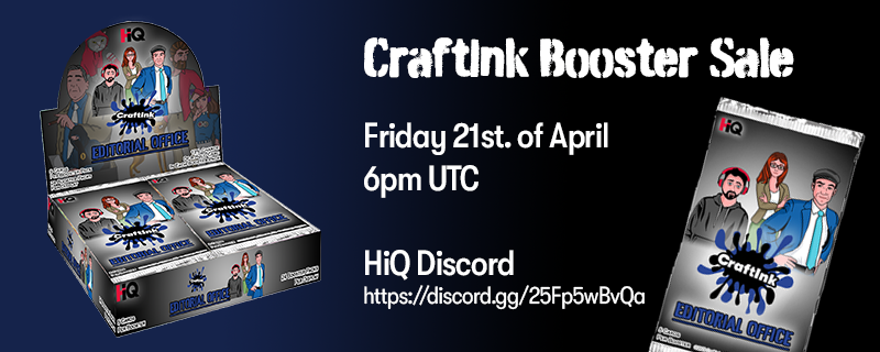 RavenMus1c's tweet photo. Don´t miss the CraftInk Booster Sale tonight! Woop woop! 🥳 https://t.co/SEf80dexS4 #craftink #hiq #hive #hivegames #hivegaming #p2e #p2s #nfts #nftgames #nftpacks #boostersale https://t.co/1aYvnS0fqw