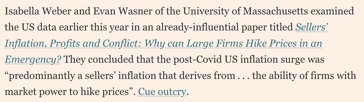 RichardJMurphy's tweet photo. European ‘greedflation’ https://t.co/OYa0Bms344  Shocked, I am: truly shocked. Round up the usual culprits, plus all those from the Bank of England onwards who pretend that inflation is down to a wage-price spiral when no such thing exists. https://t.co/9t8QpFOcwm