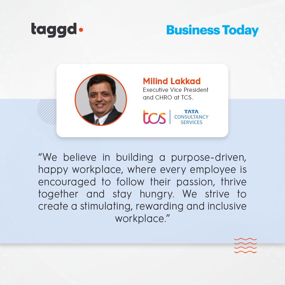 _taggd's tweet image. @TCS has once again made its mark in the Taggd-Business Today #BestCompaniesToWorkFor2023 survey. 

Under the leadership of Milind Lakkad, this IT giant has secured the top spot among hundreds of companies that participated in the survey. 

Find out how: bit.ly/3mArjW2