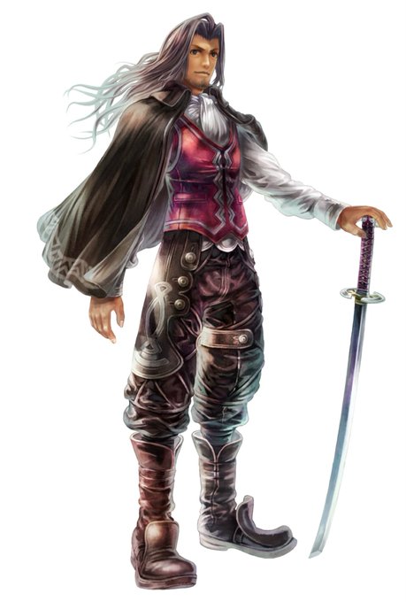 過去にあった戦争の英雄。
OPで操作できて超強い。
戦いの影響で利き腕が使えなくなる。
パケ絵から、持ってる武器は主人公に受け継がれるのがわかる。
主人公の故郷が襲撃され、戦いにでる。

この流れで死なないのおかしいよな?

おかしくねぇくらい強いんだわ。
極まると真っ裸で隠しボス倒すし。 