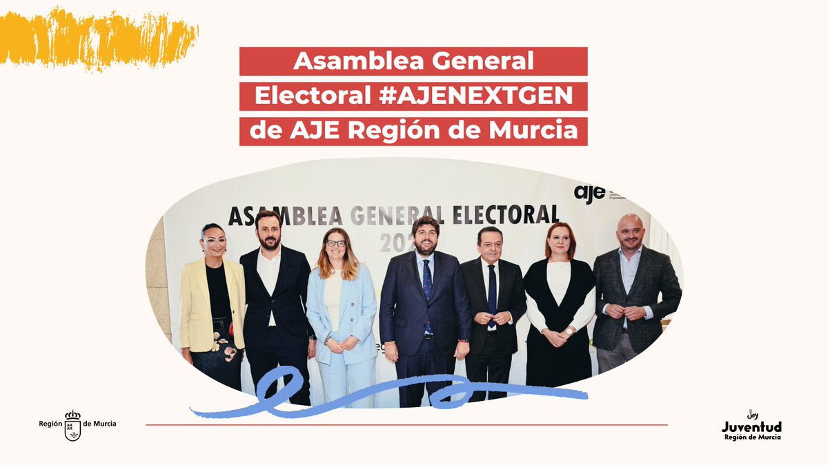 mundojovenRM's tweet photo. Ayer se celebró la Asamblea General Electoral #AJENEXTGEN de @AJERegionMurcia 🚀
Felicitamos a @AbellanAlmudena como nueva presidenta de la asociación y agradecemos a @ginesangelgl su dedicación y trabajo durante estos 6 años 👏
Más info en 👉 https://t.co/tKHNa5QZiO
#redij https://t.co/KwLN8XP1hv