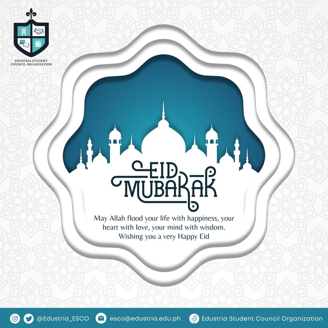 Edustria_ESCO's tweet photo. As we commemorate Eid’l Fitr (Feast of Ramadhan) today, let us radiate joy among the people around us. May everyone be blessed with good luck and health! 

Eid Mubarak! https://t.co/IrJWC32gsd