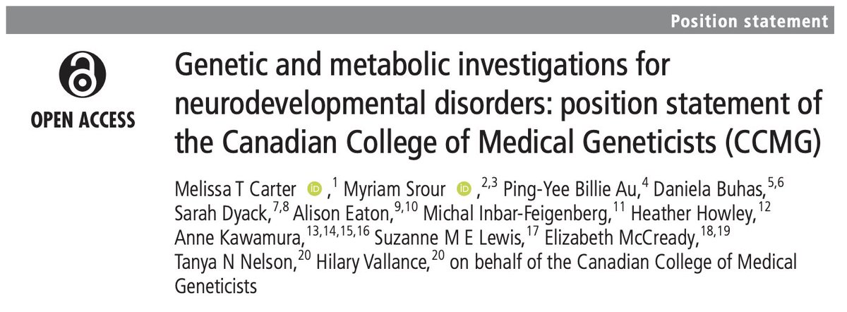 AECOMySociedad's tweet photo. La publicación del @bmj_latest los #genetistas de #Canada nos dan sus recomendaciones que estudios #metabolicos y #geneticos se deben realizar en los trastornos de #neurodesarrollo , en base a la #clinica @RRelagh @AEGHgenetica @Aecom_EIM @sociedadSEEN @Info_Rares @aepediatria https://t.co/wnHOWQ1ZcW