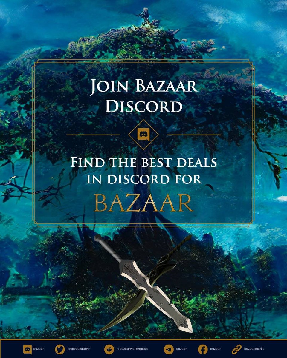 👑Want to buy or sell your #CryptoBlades NFTs?

⚔️ Join our Bazaar discord channel to get a good deal!

📜 Join here:
👉discord.gg/zcxFz6bftB